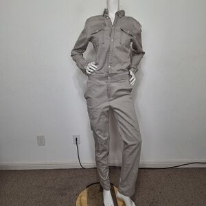 Standard Issue Gray Gorpcore Button Front Utility Streetwear Jumpsuit Size M